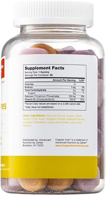 bones gummies Chapter One, Bones Gummies, Calcium + Vitamin D, 60c