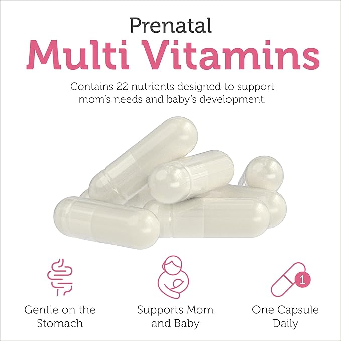 Daily Multi Vitamin Prenatal Total One w/ Folic Acid for Women, 60c...