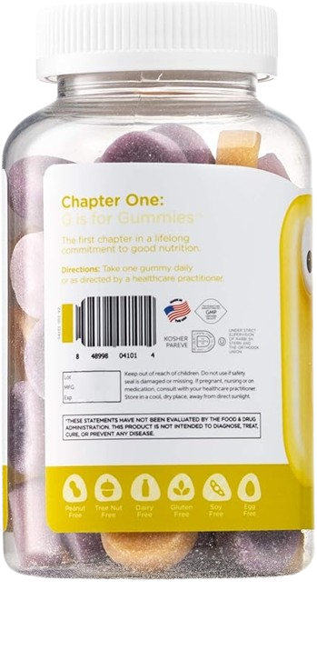 bones gummies Chapter One, Bones Gummies, Calcium + Vitamin D, 60c