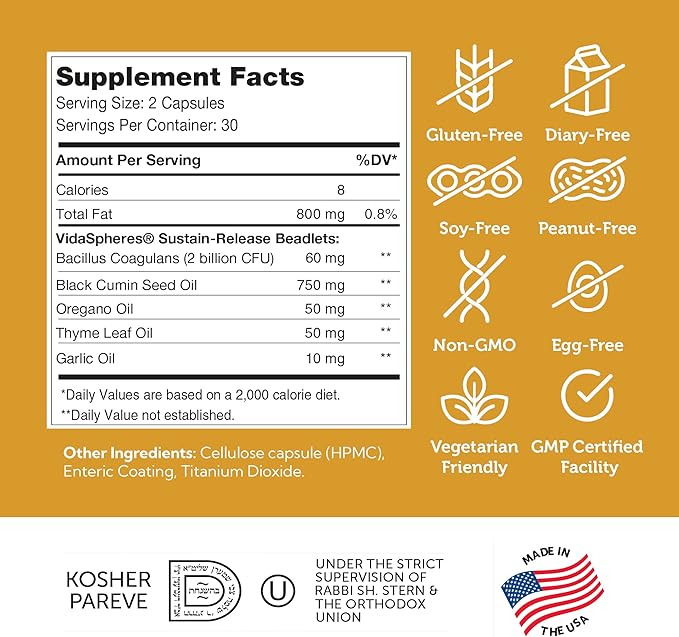 Supports Intestinal Health & Yeast Balance