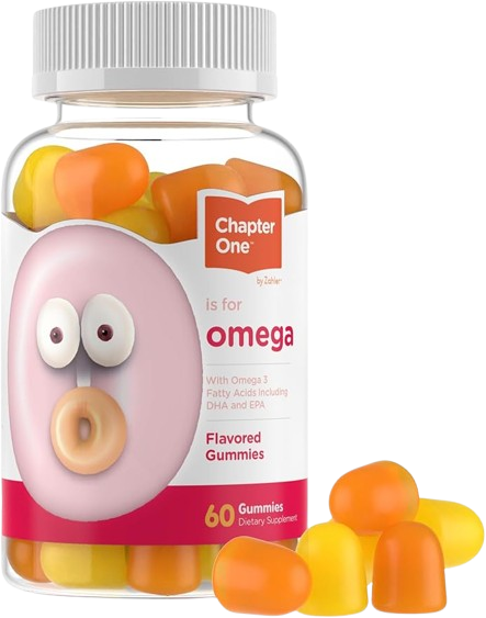 Chapter One Omega 3 Gummies 60 count bottle best omega 3 supplement for kids uk