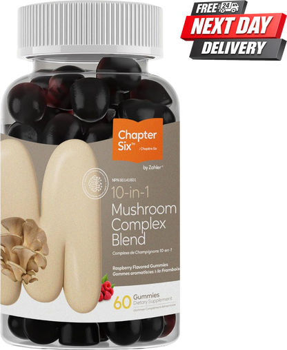 Chapter Six 10 in 1 Mushroom Gummies for Immune and Brain Support
