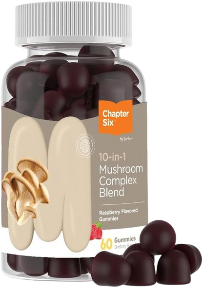 10-in-1 Mushroom Gummies, Raspberry Flavored, 60c