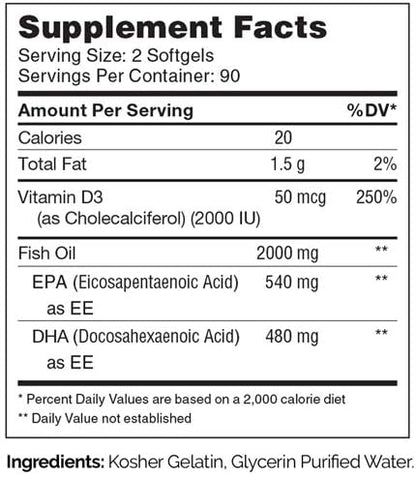 Natural Pure Fish Oil Supplement