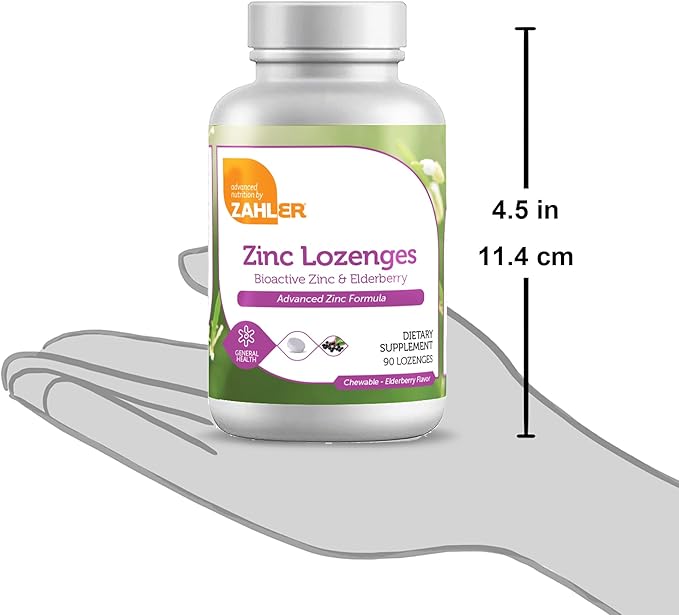 Elderberry Zinc Lozenges, Immune Support, Elderberry Flavour, 90c