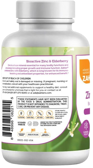 Elderberry Zinc Lozenges, Immune Support, Elderberry Flavour, 90c