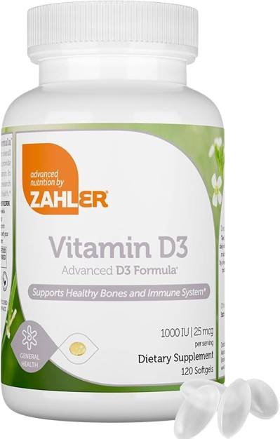 Vitamin D3, 5000 IU, D3 & K2 Bone Density & Calcium Absorption, 60 Capsules