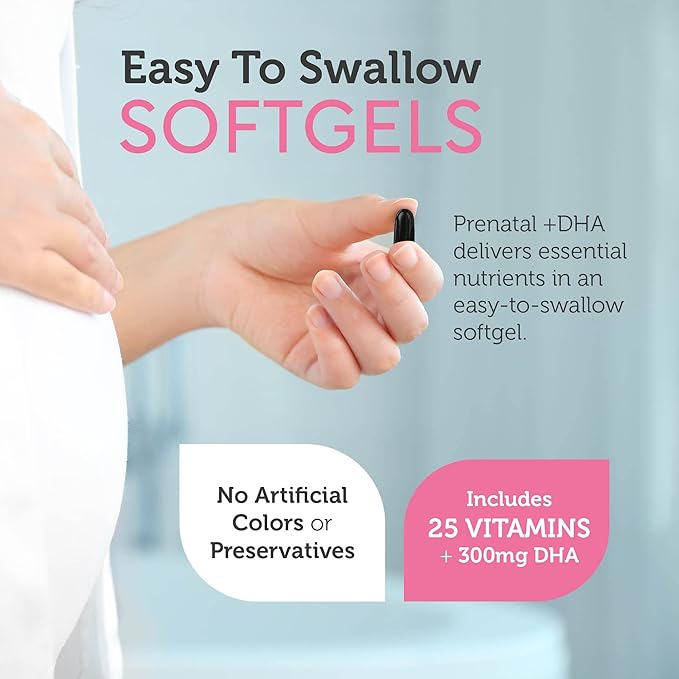 Prenatal Vitamin with DHA 300 & Folate, Multivitamin for Mother/Child.