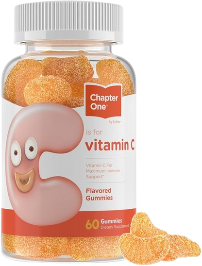 Chapter One, Vitamin C Kosher Orange Gummies 125 mg for Adults & Kids, 60c