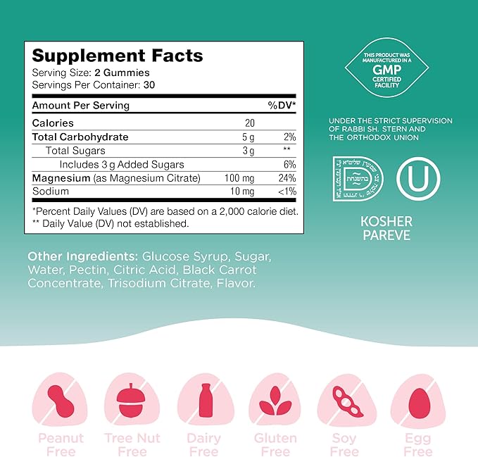 Chapter One, Magnesium Gummies Raspberry, 60c