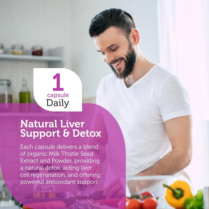 Milk Thistle Helps Support Healthy Liver Function.