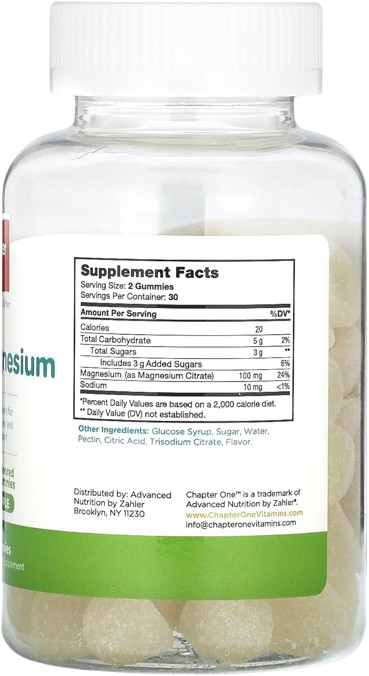 Chapter One, Magnesium Gummies Apple, 60c