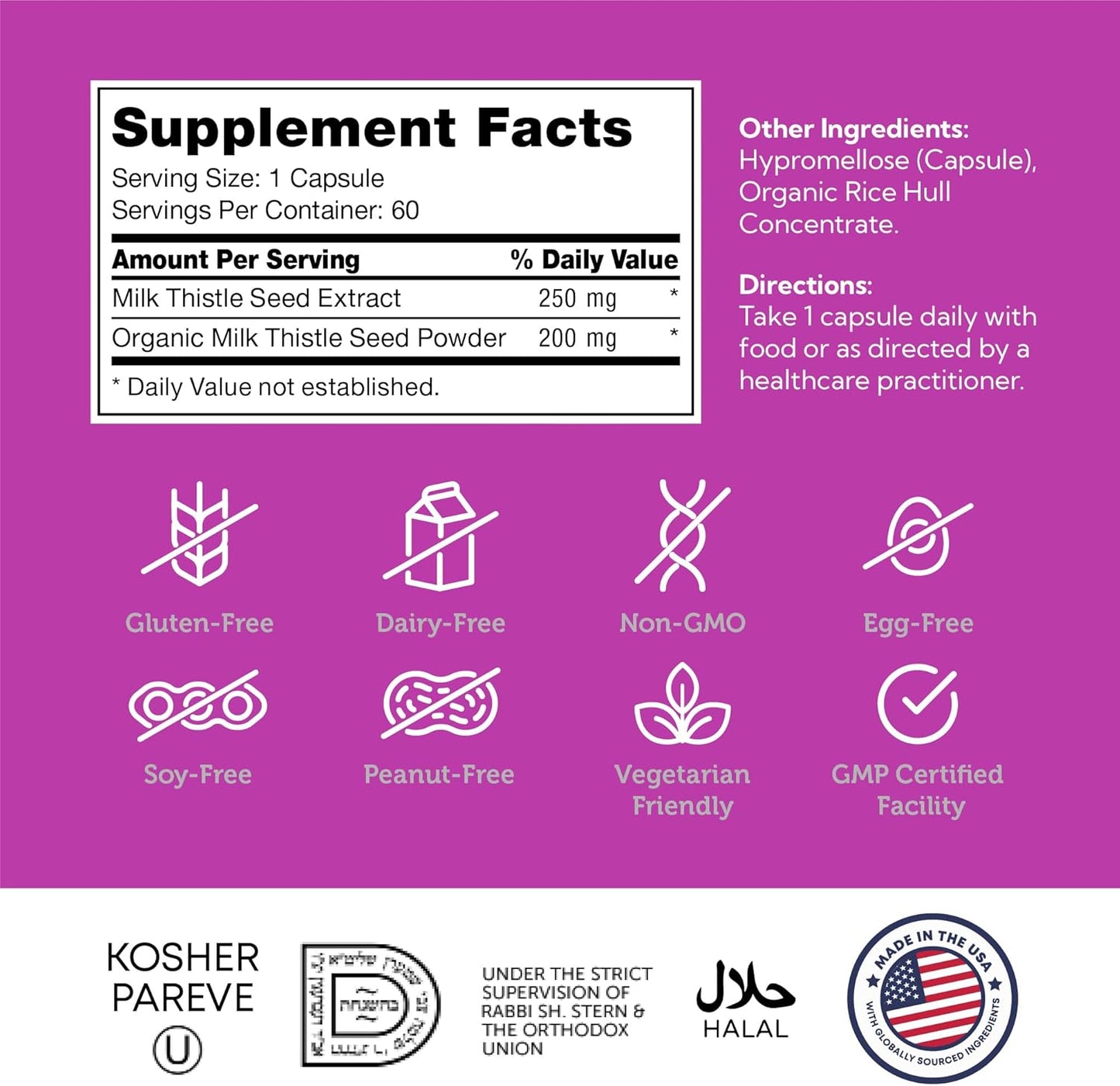 Milk Thistle Helps Support Healthy Liver Function.