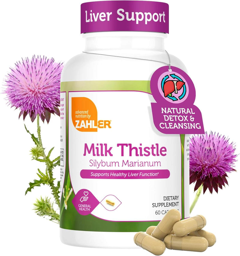 Milk Thistle Tablets with Silymarin | Milk Thistle Supplement for Liver Support | 60 Capsules