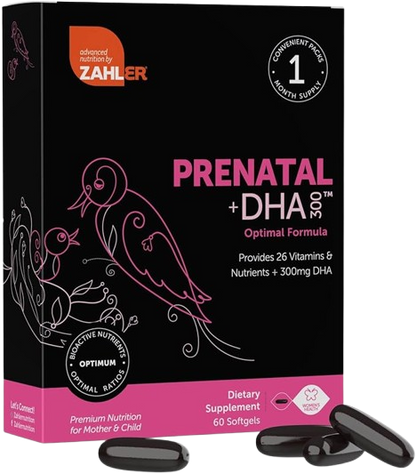 Prenatal Vitamin with DHA 300 & Folate, Multivitamin for Mother/Child, 60c