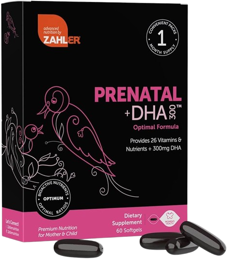 Prenatal Vitamin with DHA 300 & Folate, Multivitamin for Mother/Child, 60c