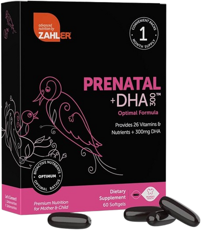 Prenatal Vitamin with DHA 300 & Folate, Multivitamin for Mother/Child, 60c