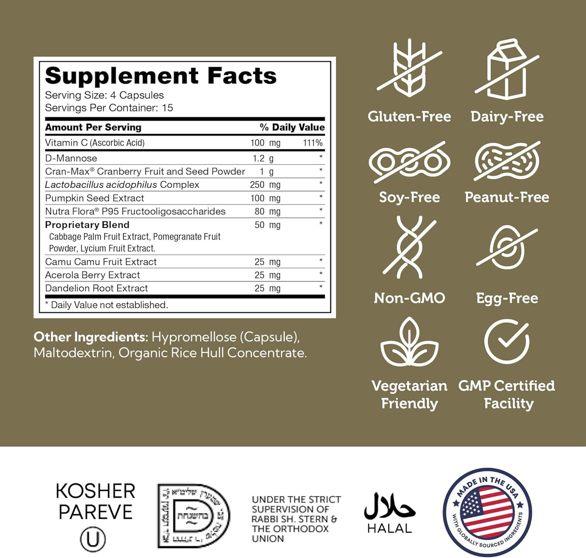 Supplement facts