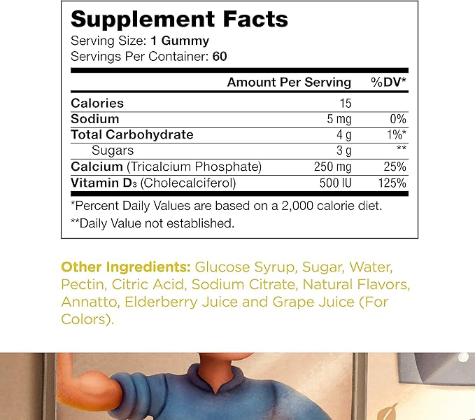 bones gummies     Chapter One, Bones Gummies, Calcium + Vitamin D, 60c