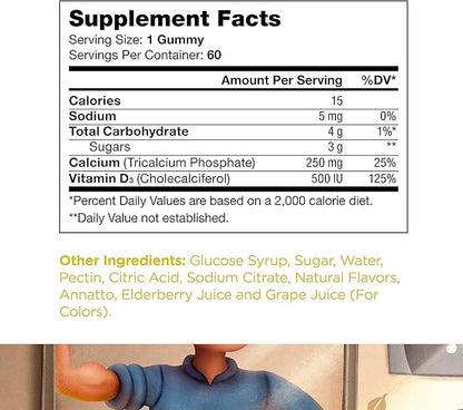 bones gummies     Chapter One, Bones Gummies, Calcium + Vitamin D, 60c