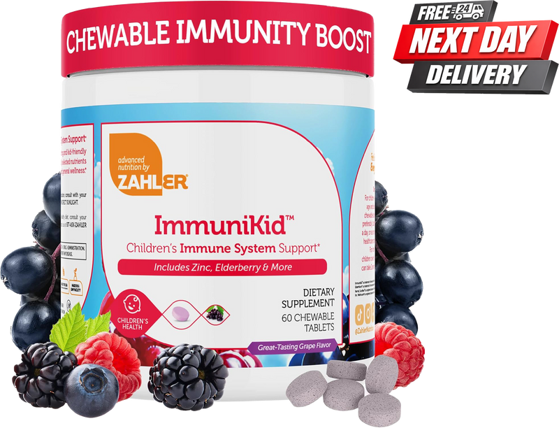 ImmuniKid Children's Immune Support Tablets | Kids Immune Booster and Antioxidant | 60 Tablets