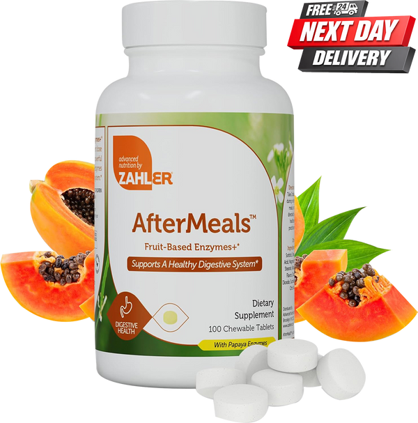 AfterMeals Digestive Enzyme Supplement | Fruit Based Chewable Digestive Tablets | 100 Tablets
