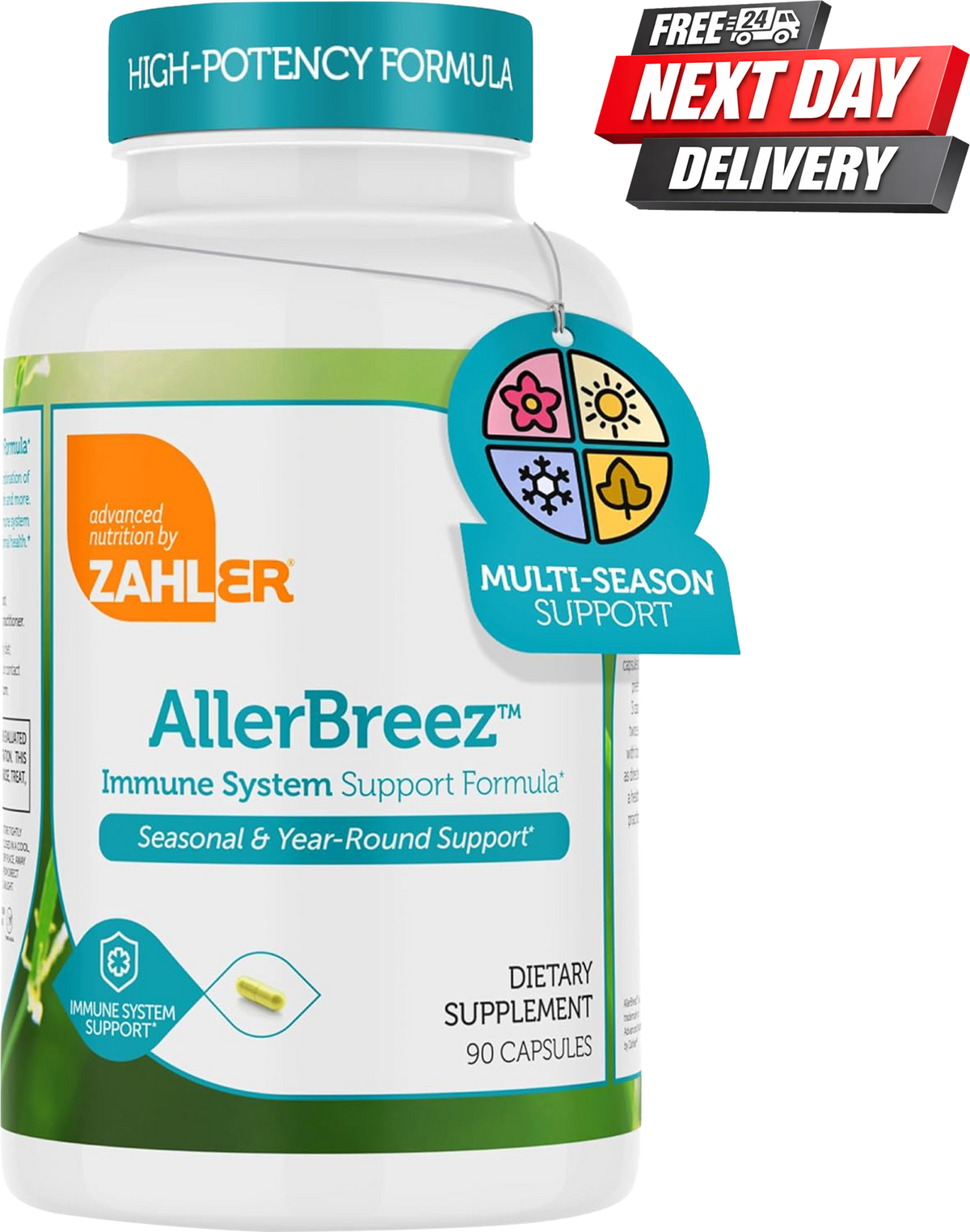 Zahler AllerBreez Allergy Support Supplement with Quercetin and Stinging Nettle