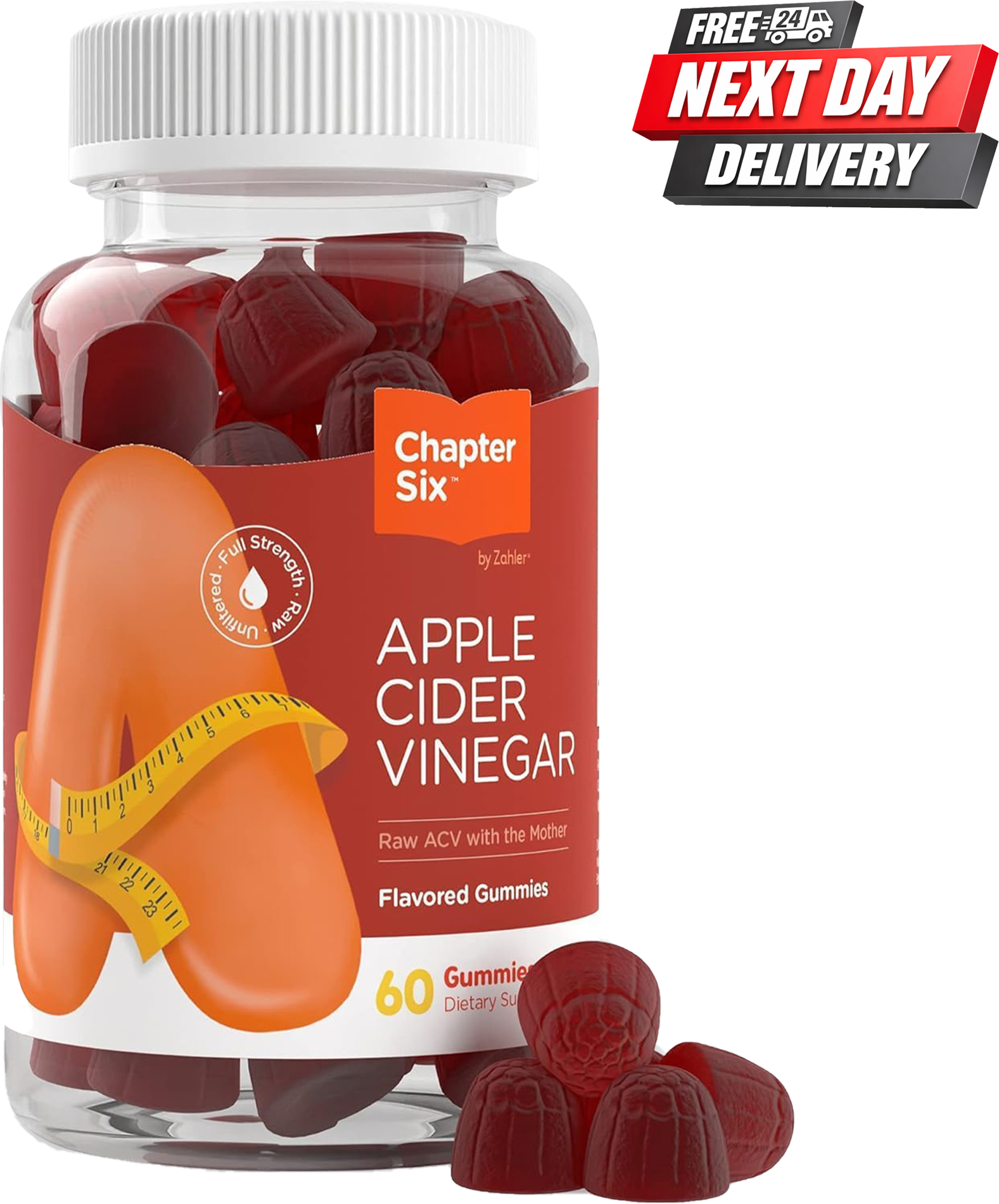 Apple Cider Vinegar Gummies, flavoured, 60c