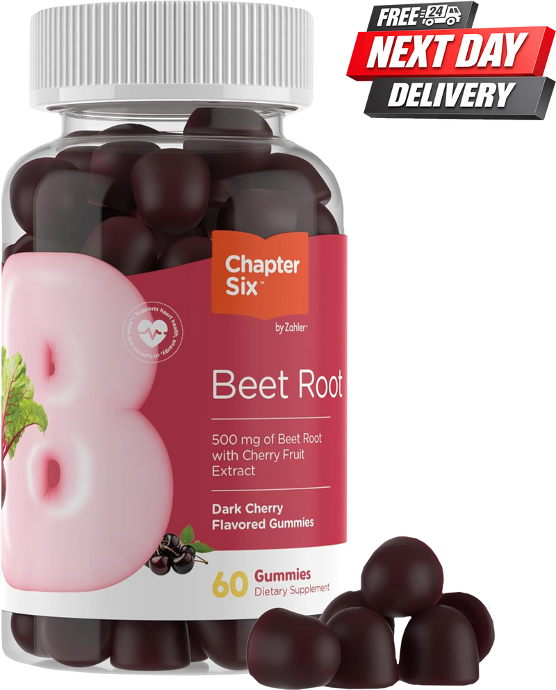 Chapter Six Beet Root Gummies | Beetroot Supplement for Circulation and Energy | 60 Gummies