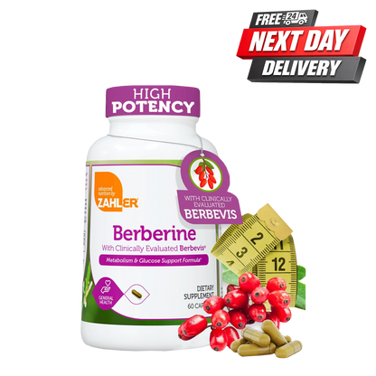 Zahler Berberine with Berbevis | Metabolism & Weight Management Support | 60 Capsules