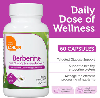 Berberine Capsules Bottle for Healthy Weight Management and Fat Metabolism