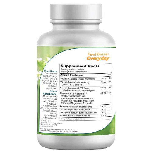 BoneFactor plant-based calcium tablets with vitamin D3 and K2 for bone density support