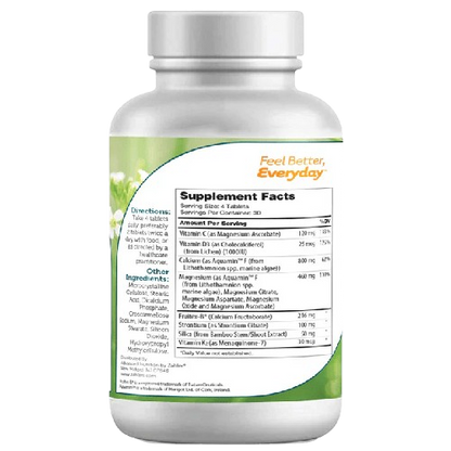 BoneFactor plant-based calcium tablets with vitamin D3 and K2 for bone density support