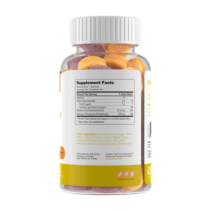 Chapter One, Bones Gummies, Calcium + Vitamin D, 60c - Zahler UK
