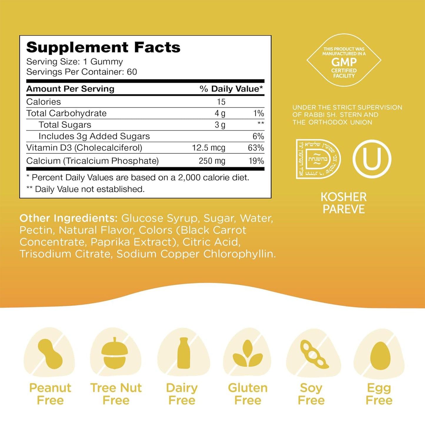 Chapter One, Bones Gummies, Calcium + Vitamin D, 60c - Zahler UK