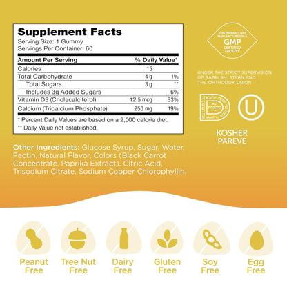Chapter One, Bones Gummies, Calcium + Vitamin D, 60c - Zahler UK