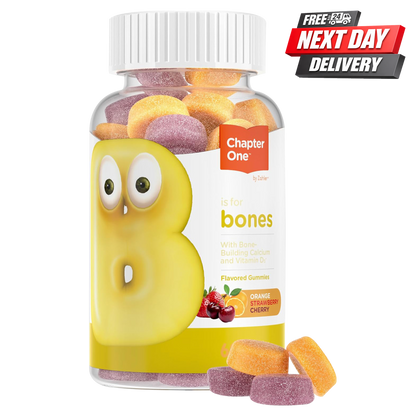 Chapter One Calcium Gummies for Kids with Vitamin D3 | Strong Bones and Teeth | 60 Count