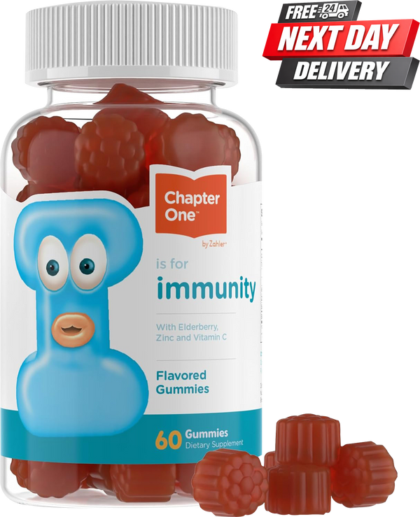 Chapter One Immunity Gummies for Kids | Vitamin C, Zinc and Elderberry Gummies | 60 Gummies