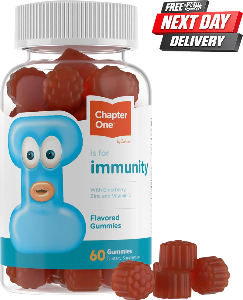 Chapter One Immunity Gummies for Kids | Vitamin C, Zinc and Elderberry Gummies | 60 Gummies