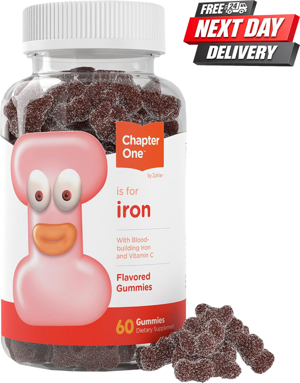 Chapter One Iron Gummies for Kids | Children's Iron Supplement with Vitamin C | 60 Gummies