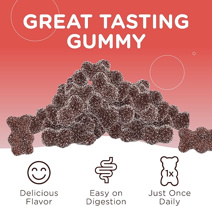 Supplement facts label for Chapter One Iron Gummies showing 5mg Iron and 13mg Vitamin C