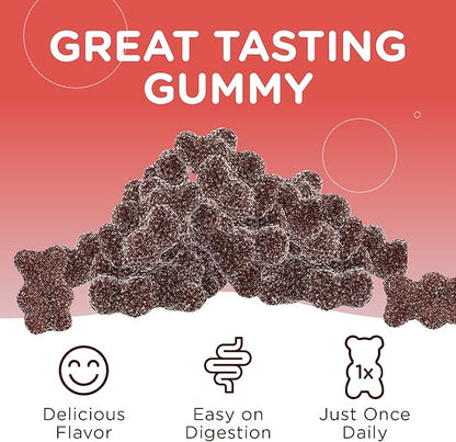 Supplement facts label for Chapter One Iron Gummies showing 5mg Iron and 13mg Vitamin C