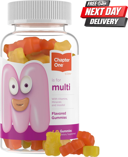 Chapter One Kids Multivitamin Gummies bottle with 13 vitamins and minerals, 60 count