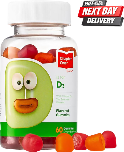Chapter One Vitamin D3 1000 IU Gummies for Kids Bone and Immune Support