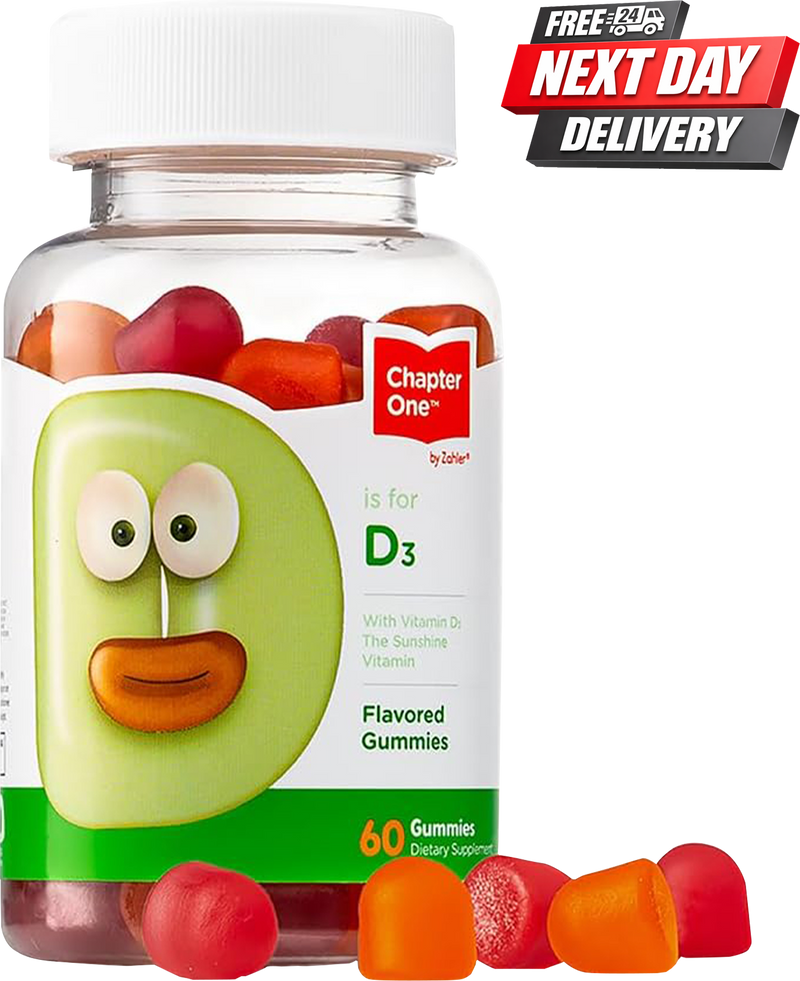 Chapter One Vitamin D3 1000 IU Gummies for Kids | Bone and Immune Support | 60 Gummies