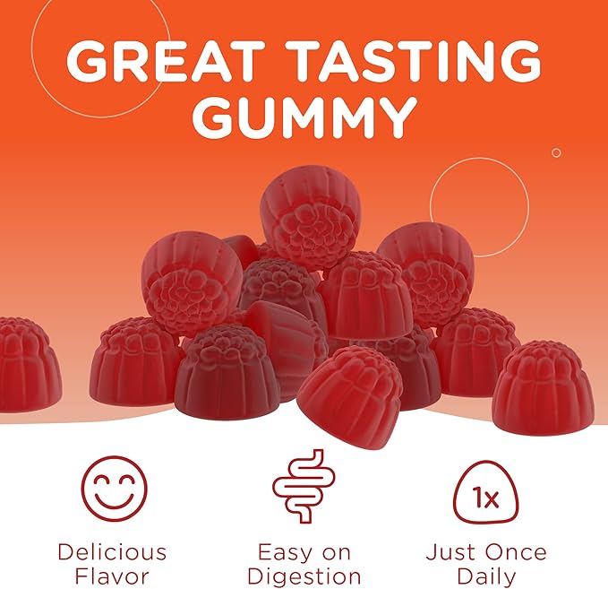 ACV Gummies 60 Count Bottle Side Label – Kosher and Halal Digestive Formula