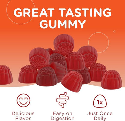 ACV Gummies 60 Count Bottle Side Label – Kosher and Halal Digestive Formula