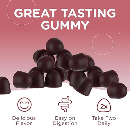 Dark Cherry Flavoured Beet Root Gummies for Daily Fitness and Wellness Support