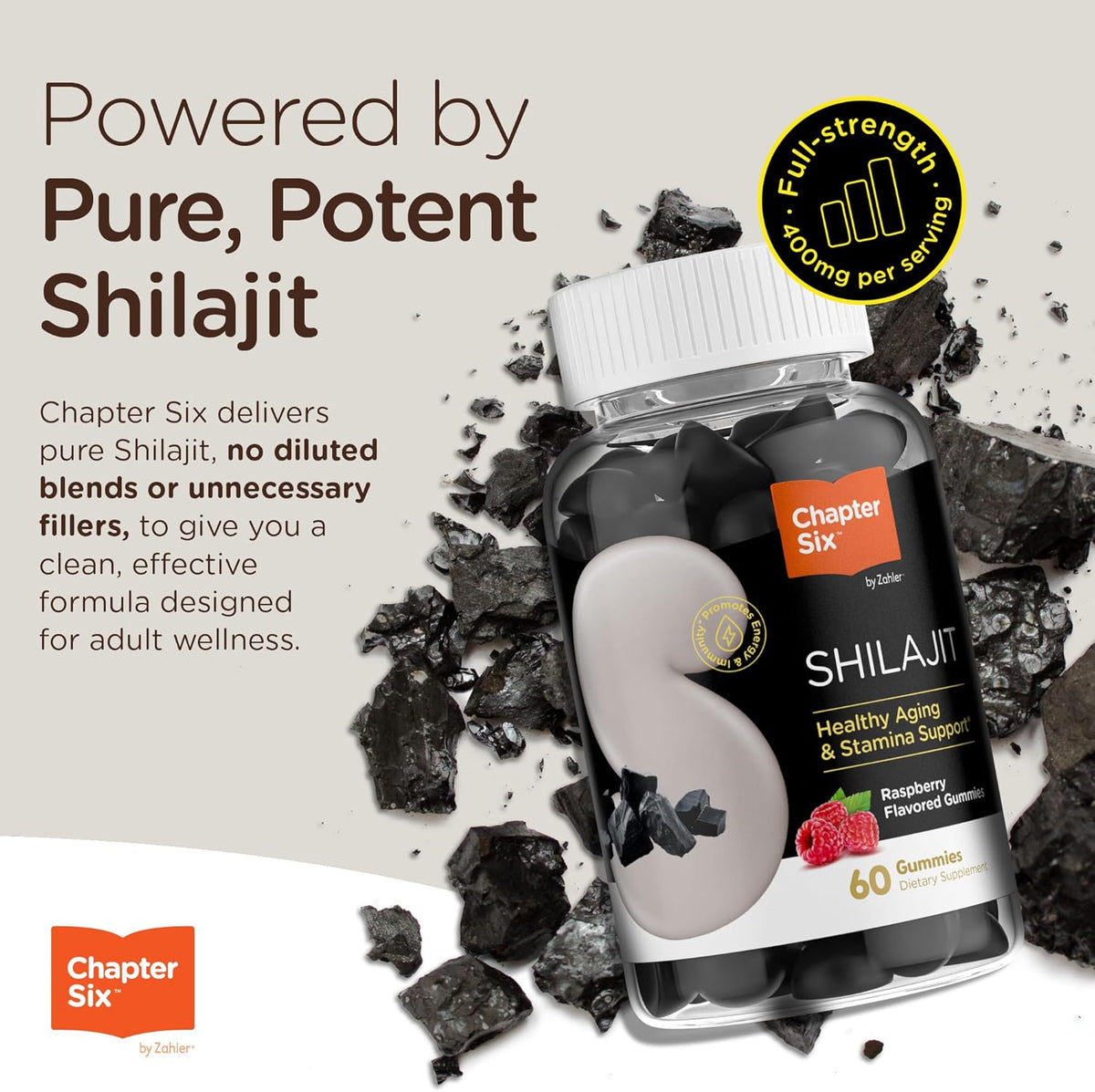 Raspberry Flavoured Shilajit Gummies Bottle for Daily Energy and Vitality Support