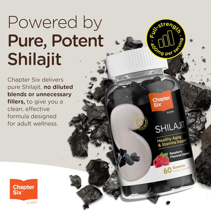 Raspberry Flavoured Shilajit Gummies Bottle for Daily Energy and Vitality Support